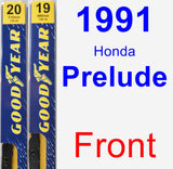 Front Wiper Blade Pack for 1991 Honda Prelude - Premium