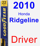 Driver Wiper Blade for 2010 Honda Ridgeline - Premium