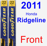 Front Wiper Blade Pack for 2011 Honda Ridgeline - Premium