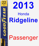 Passenger Wiper Blade for 2013 Honda Ridgeline - Premium