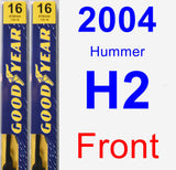 Front Wiper Blade Pack for 2004 Hummer H2 - Premium