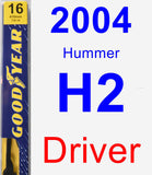 Driver Wiper Blade for 2004 Hummer H2 - Premium