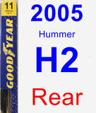 Rear Wiper Blade for 2005 Hummer H2 - Premium