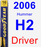 Driver Wiper Blade for 2006 Hummer H2 - Premium