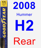 Rear Wiper Blade for 2008 Hummer H2 - Premium