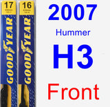 Front Wiper Blade Pack for 2007 Hummer H3 - Premium