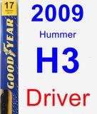 Driver Wiper Blade for 2009 Hummer H3 - Premium