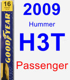 Passenger Wiper Blade for 2009 Hummer H3T - Premium