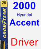 Driver Wiper Blade for 2000 Hyundai Accent - Premium