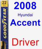 Driver Wiper Blade for 2008 Hyundai Accent - Premium