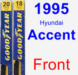 Front Wiper Blade Pack for 1995 Hyundai Accent - Premium