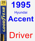 Driver Wiper Blade for 1995 Hyundai Accent - Premium