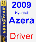 Driver Wiper Blade for 2009 Hyundai Azera - Premium