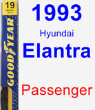 Passenger Wiper Blade for 1993 Hyundai Elantra - Premium