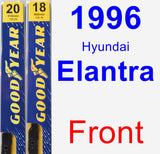 Front Wiper Blade Pack for 1996 Hyundai Elantra - Premium