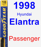 Passenger Wiper Blade for 1998 Hyundai Elantra - Premium