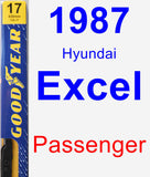 Passenger Wiper Blade for 1987 Hyundai Excel - Premium