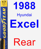 Rear Wiper Blade for 1988 Hyundai Excel - Premium