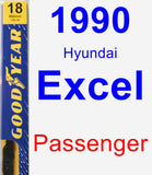 Passenger Wiper Blade for 1990 Hyundai Excel - Premium