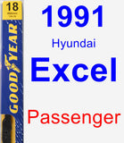 Passenger Wiper Blade for 1991 Hyundai Excel - Premium