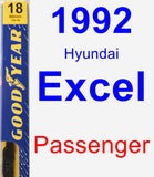 Passenger Wiper Blade for 1992 Hyundai Excel - Premium