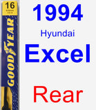 Rear Wiper Blade for 1994 Hyundai Excel - Premium