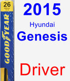 Driver Wiper Blade for 2015 Hyundai Genesis - Premium