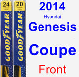 Front Wiper Blade Pack for 2014 Hyundai Genesis Coupe - Premium