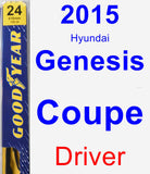 Driver Wiper Blade for 2015 Hyundai Genesis Coupe - Premium