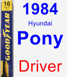 Driver Wiper Blade for 1984 Hyundai Pony - Premium