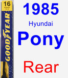 Rear Wiper Blade for 1985 Hyundai Pony - Premium