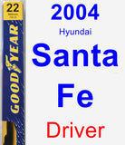 Driver Wiper Blade for 2004 Hyundai Santa Fe - Premium