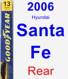 Rear Wiper Blade for 2006 Hyundai Santa Fe - Premium