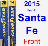 Front Wiper Blade Pack for 2015 Hyundai Santa Fe - Premium