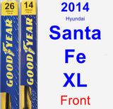 Front Wiper Blade Pack for 2014 Hyundai Santa Fe XL - Premium