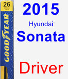 Driver Wiper Blade for 2015 Hyundai Sonata - Premium