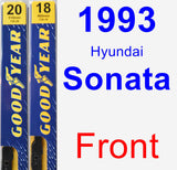 Front Wiper Blade Pack for 1993 Hyundai Sonata - Premium