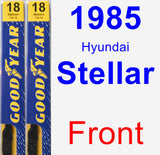 Front Wiper Blade Pack for 1985 Hyundai Stellar - Premium