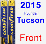 Front Wiper Blade Pack for 2015 Hyundai Tucson - Premium