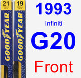 Front Wiper Blade Pack for 1993 Infiniti G20 - Premium