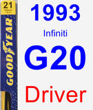 Driver Wiper Blade for 1993 Infiniti G20 - Premium