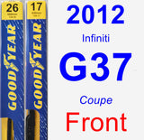 Front Wiper Blade Pack for 2012 Infiniti G37 - Premium