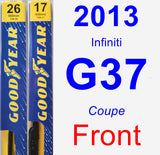 Front Wiper Blade Pack for 2013 Infiniti G37 - Premium