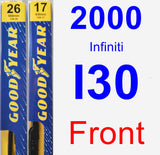 Front Wiper Blade Pack for 2000 Infiniti I30 - Premium