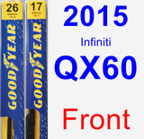 Front Wiper Blade Pack for 2015 Infiniti QX60 - Premium