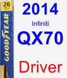 Driver Wiper Blade for 2014 Infiniti QX70 - Premium