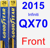 Front Wiper Blade Pack for 2015 Infiniti QX70 - Premium