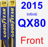 Front Wiper Blade Pack for 2015 Infiniti QX80 - Premium