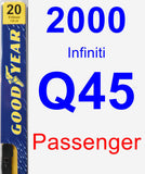 Passenger Wiper Blade for 2000 Infiniti Q45 - Premium