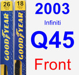 Front Wiper Blade Pack for 2003 Infiniti Q45 - Premium